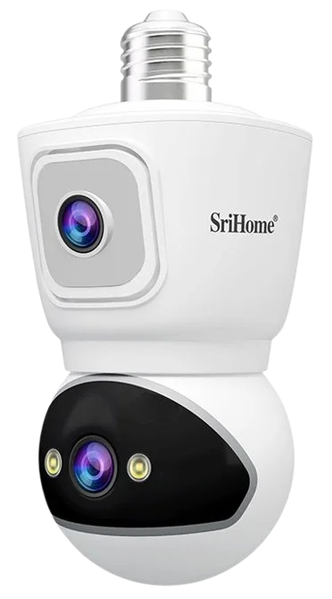 دوربین لامپیWiFi دو لنز با سرورداخلی SriHomeمدل 067