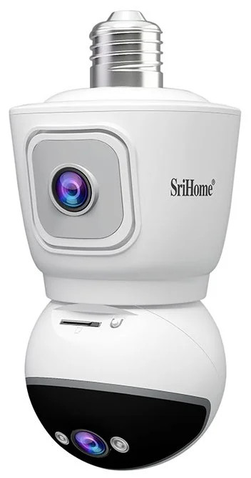 دوربین لامپیWiFi دو لنز با سرورداخلی SriHomeمدل 067