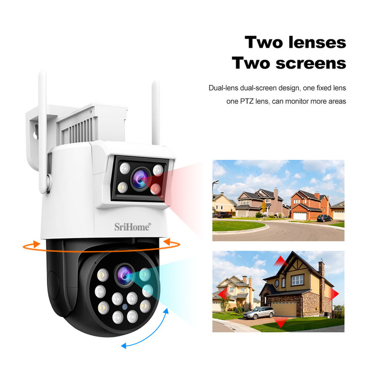 دوربین WiFi سرورداخلی2لنز SriHomeمدل SH048 کیفیت4MP