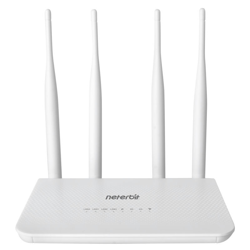 مودم روتر neterbit مدل NW-431F دارای 4 آنتن و4 پورت شبکه