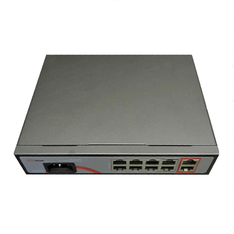 سوییچ شبکه 8 پورت POE مکسرون مدل MSW-2008FPB-2FL-120I