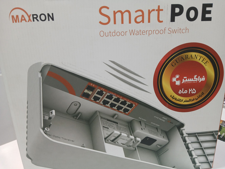 سوییچ ۸پورت باکس دارoutdoorمدلMSW-3008FP-2FL-120I