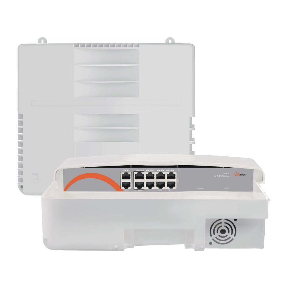 سوییچ ۸پورت باکس دارoutdoorمدلMSW-3008FP-2FL-120I