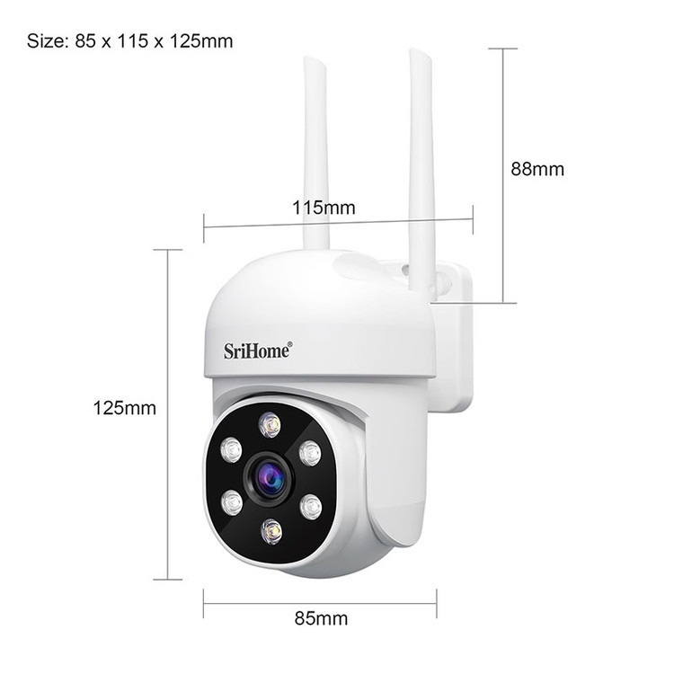 دوربین WiFi سرورداخلی ضدآب SriHomeمدل SH۰۶۱ کیفیت۲Mp